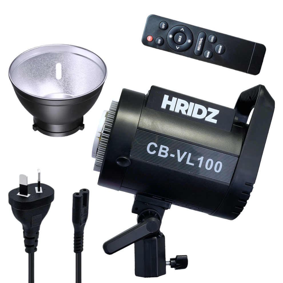 HRIDZ CB-VL100 100W Battery-Operated Bi-Colour Dimmable LED Video Light Outdoor Cob 3