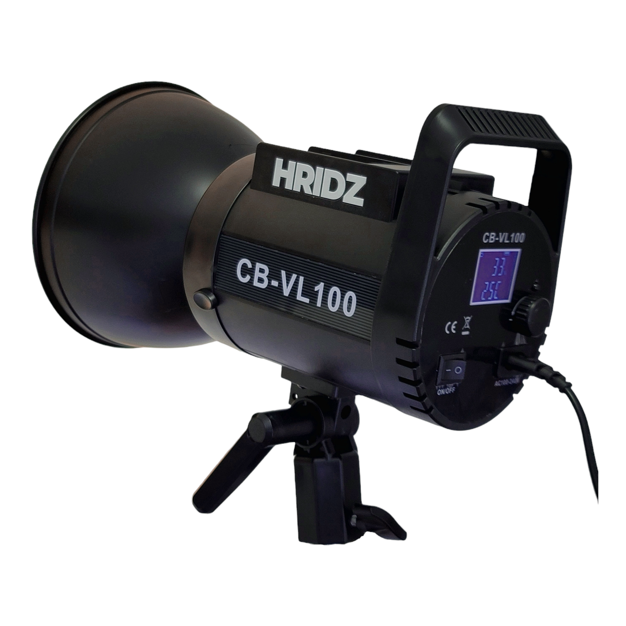 HRIDZ CB-VL100 100W Battery-Operated Bi-Colour Dimmable LED Video Light Outdoor Cob 4