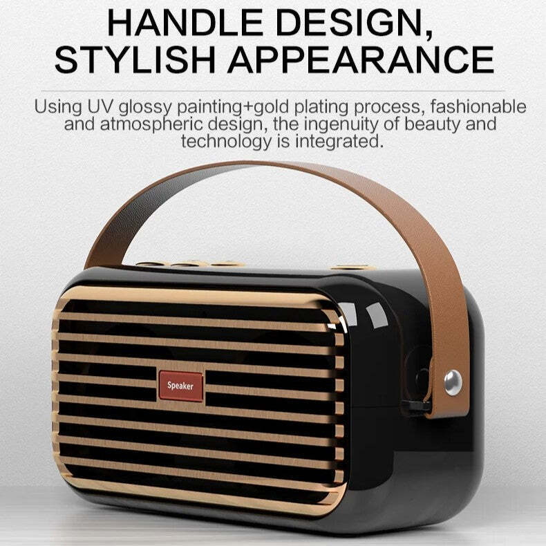 Retro Smart Wireless Speaker Portable for Desktop PC With High-Quality Stereo Hifi Sound 5
