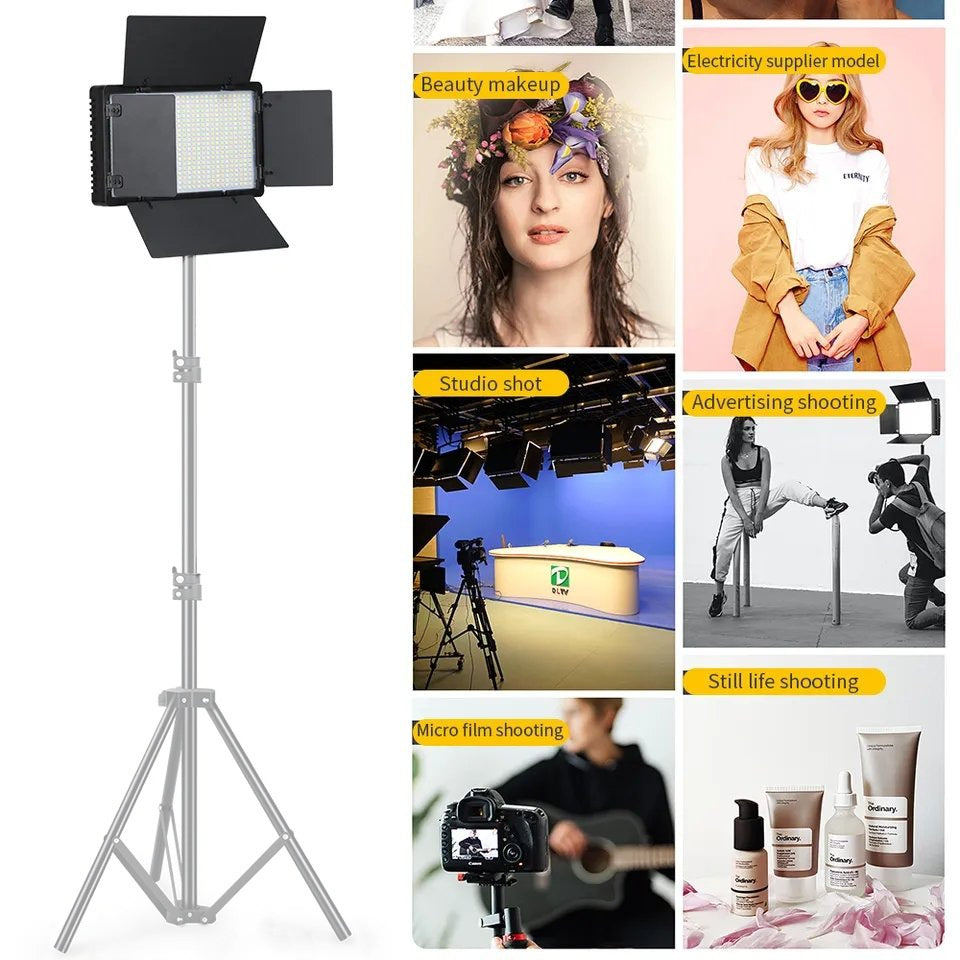 HridZ U800+ RGB LED Video Light – Dimmable Bi-Color, Adjustable RGB, Remote-Controlled Studio Light for Photography, YouTube, Vlogging, and Video Recording