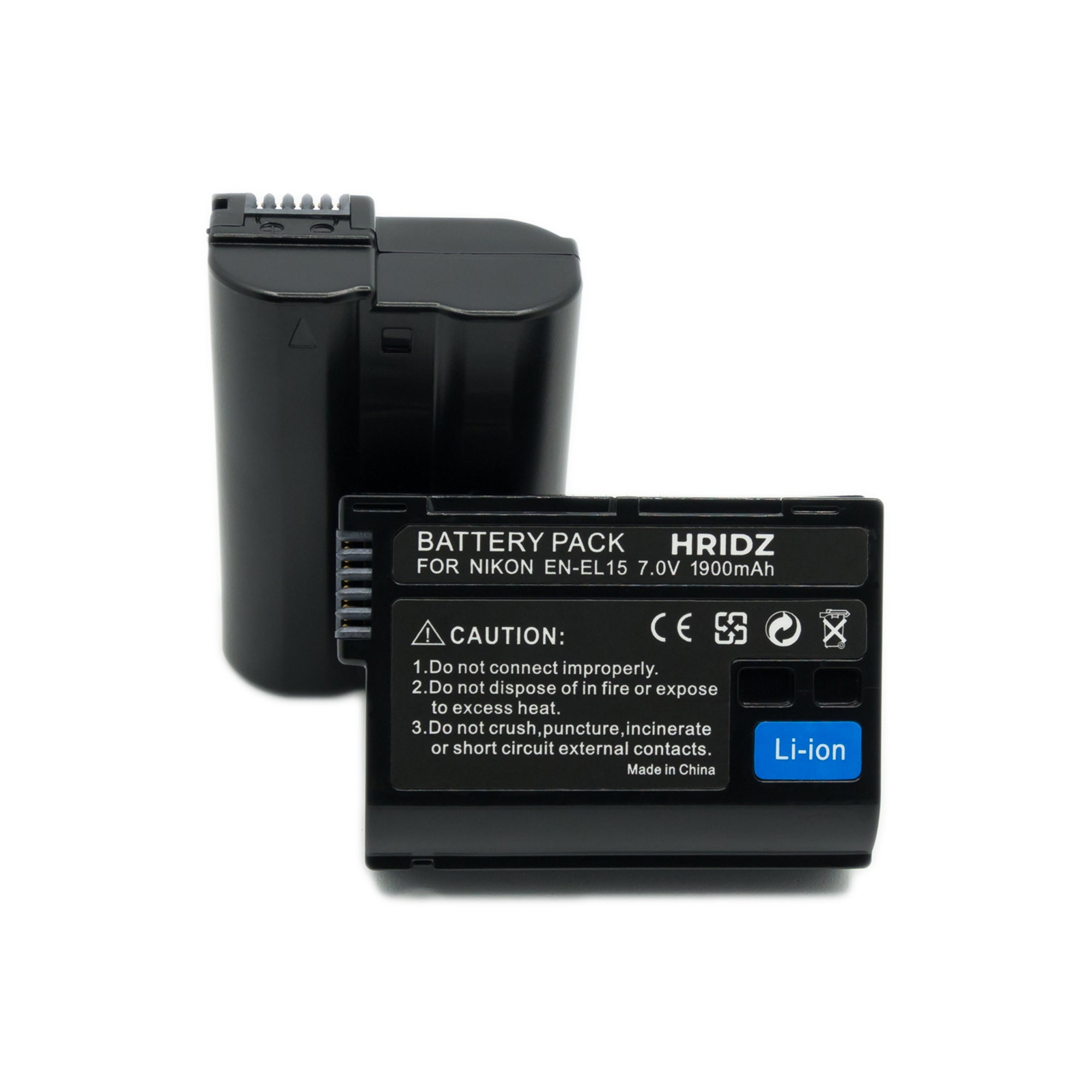Hridz EN-EL15 Battery & Charger set for Nikon Z6, Z7, D780, D500, D600, D610, D750, D800, D810, D810a, D850 4
