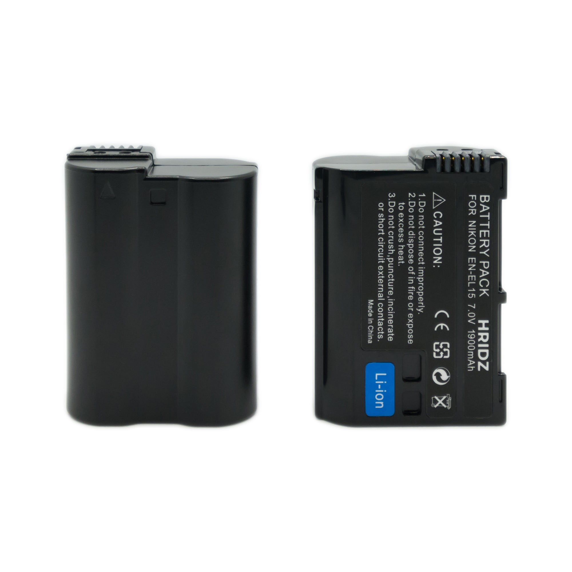 Hridz EN-EL15 Battery & Charger set for Nikon Z6, Z7, D780, D500, D600, D610, D750, D800, D810, D810a, D850 5