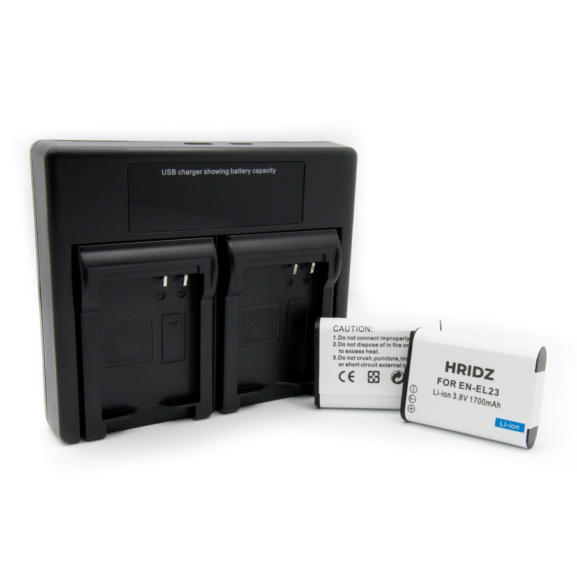 HRIDZ EN-EL23 Battery & Charger Set For Nikon Coolpix B700 S810c P600 P610S 3