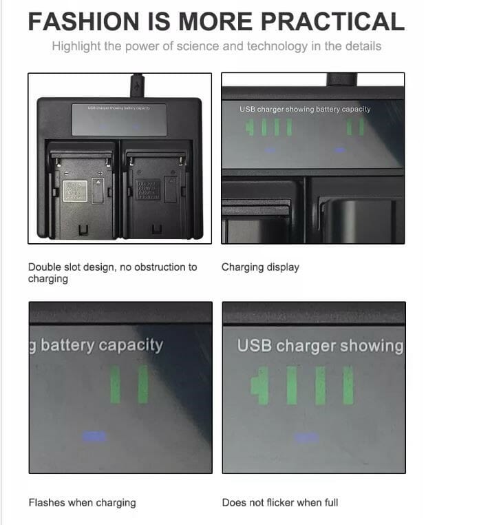 HRIDZ EN-EL23 Battery & Charger Set For Nikon Coolpix B700 S810c P600 P610S 5