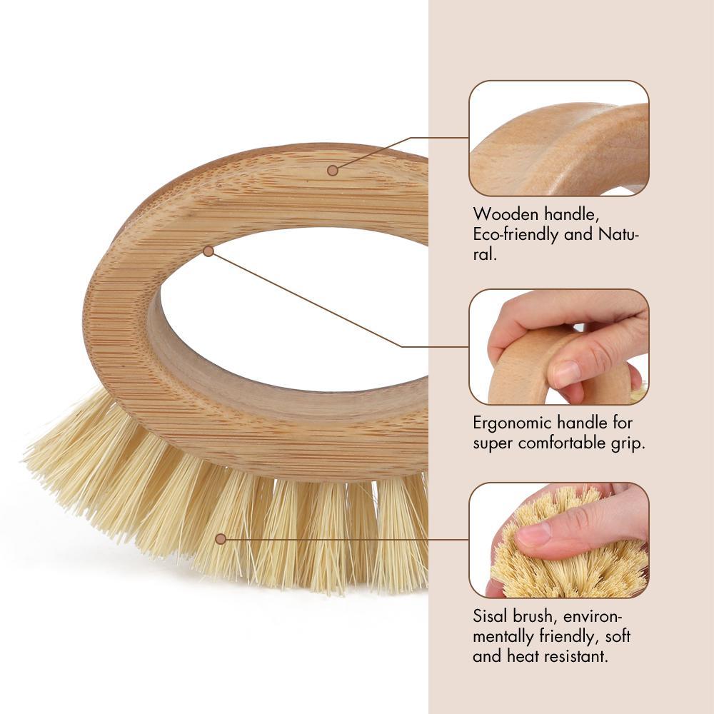 Bamboo Veggie Scrubber Brush 7