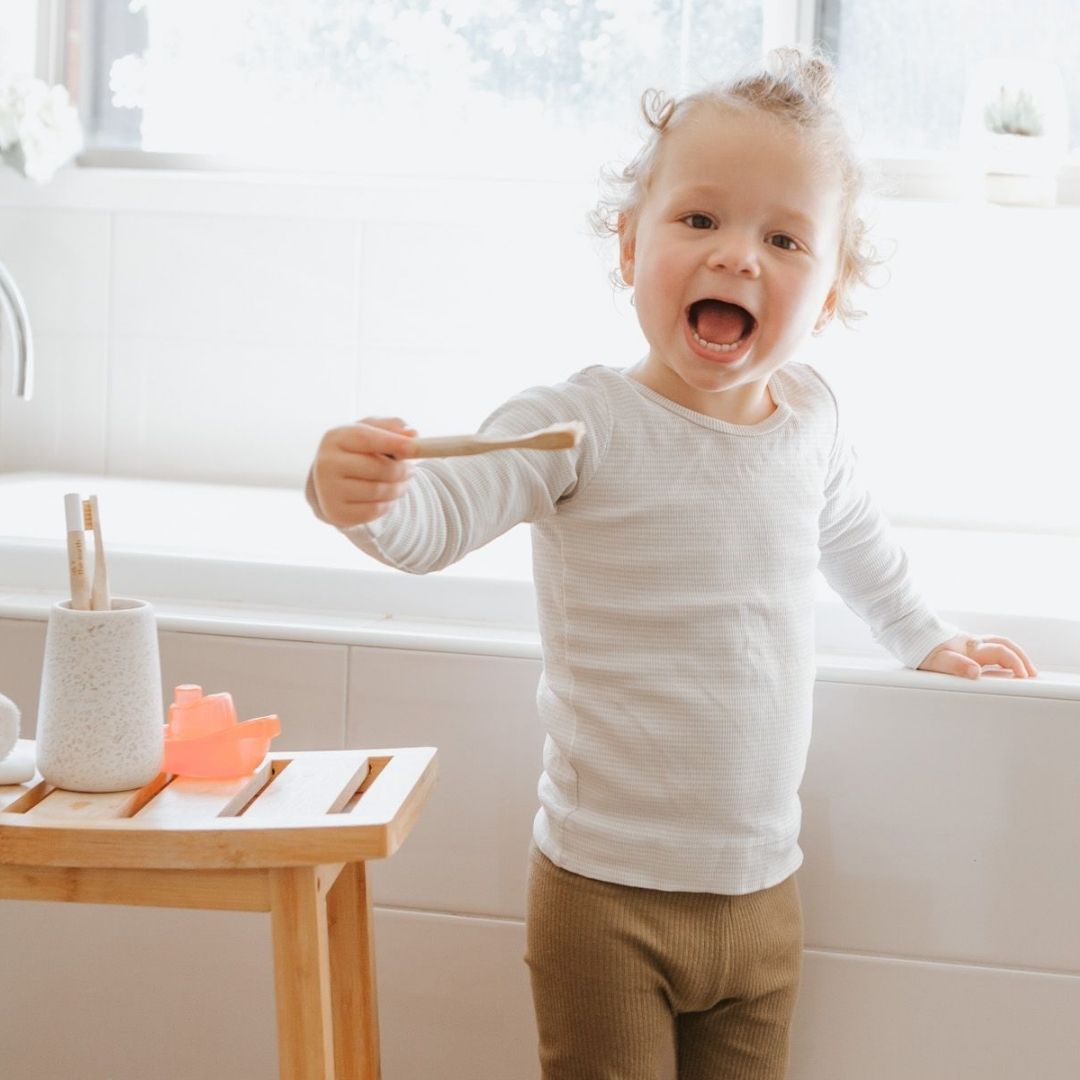 Kids Bamboo Toothbrush - Set of 2 3