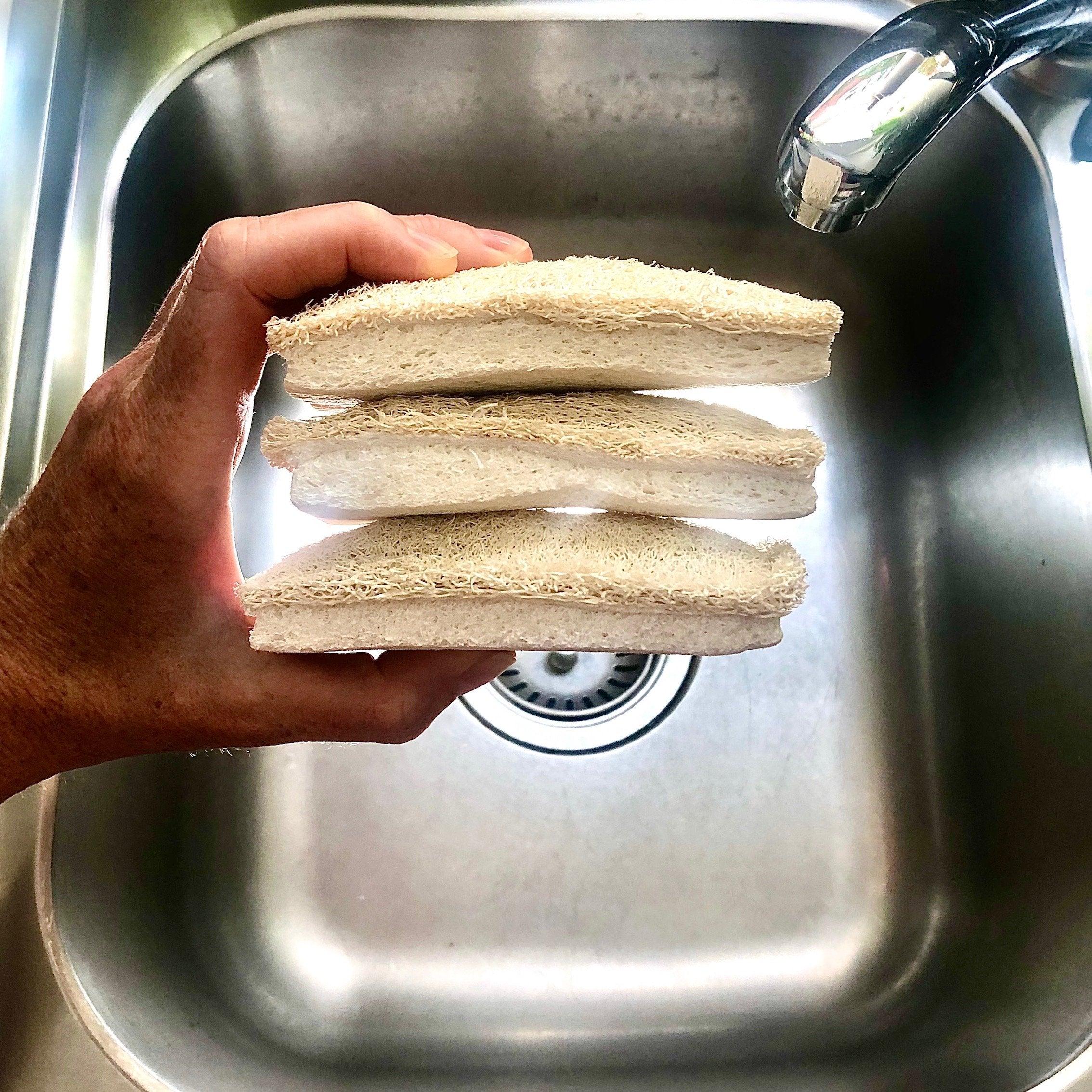 Natural Loofah Cellulose Sponges (Pack of 3) | Eco Cleaning 4