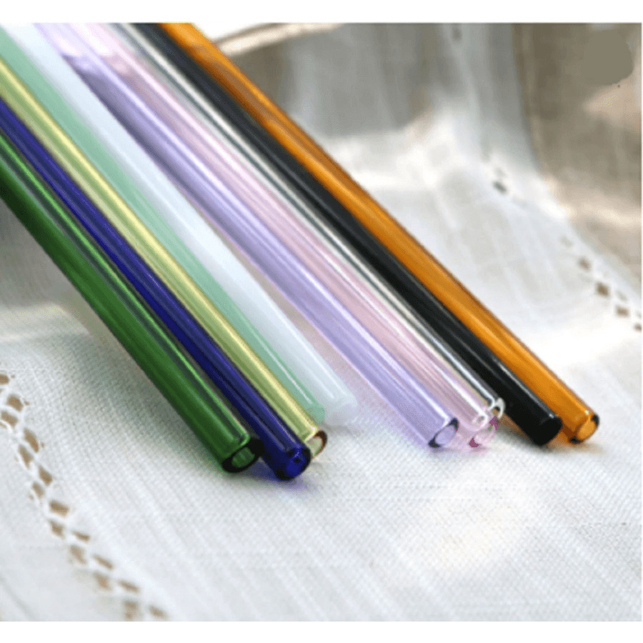 Glass Drinking Straw Set with Metal Straw Cleaner 4