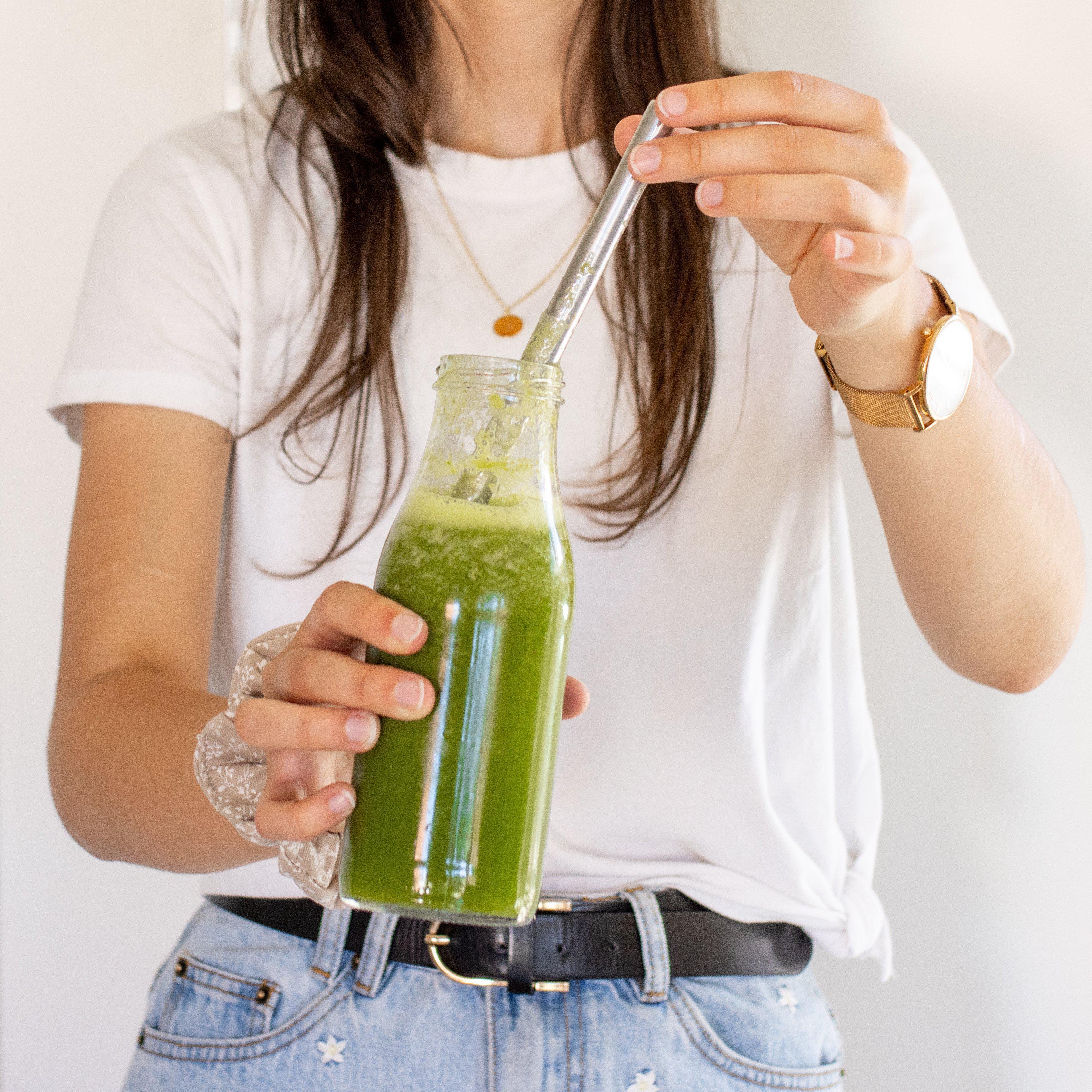 Stainless Steel Drinking Straw Set 6