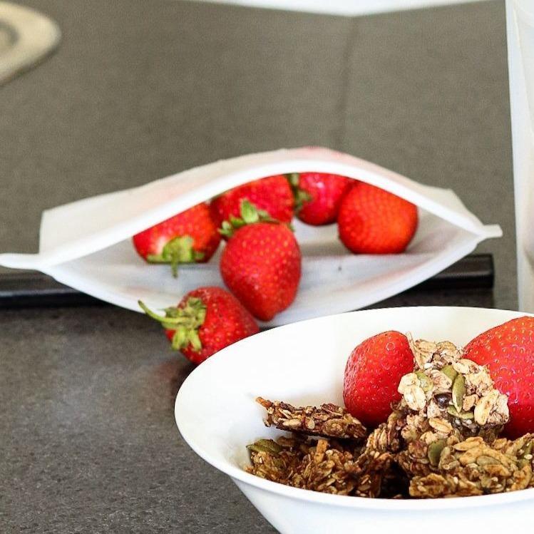 500mL - Reusable Food Grade Silicone Zip Lock Food Pouch 3