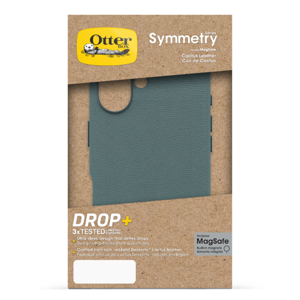 OtterBox Symmetry Cactus Leather Back Case for iPhone 16 - Green 3