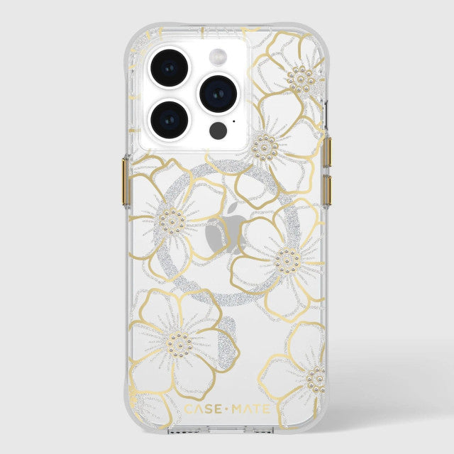 Case-Mate Floral Gems MagSafe Case For iPhone 15 Pro - Gold 5