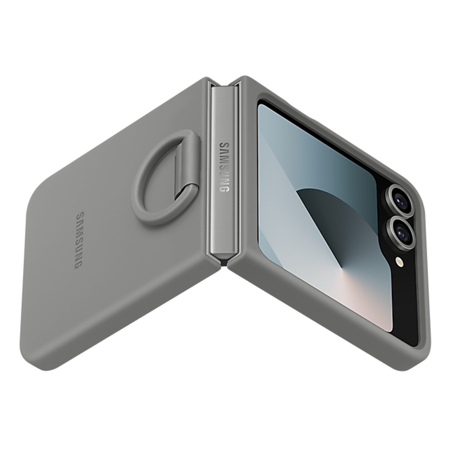 Samsung Silicone Case with Ring for Galaxy Z Flip6 - Grey 5