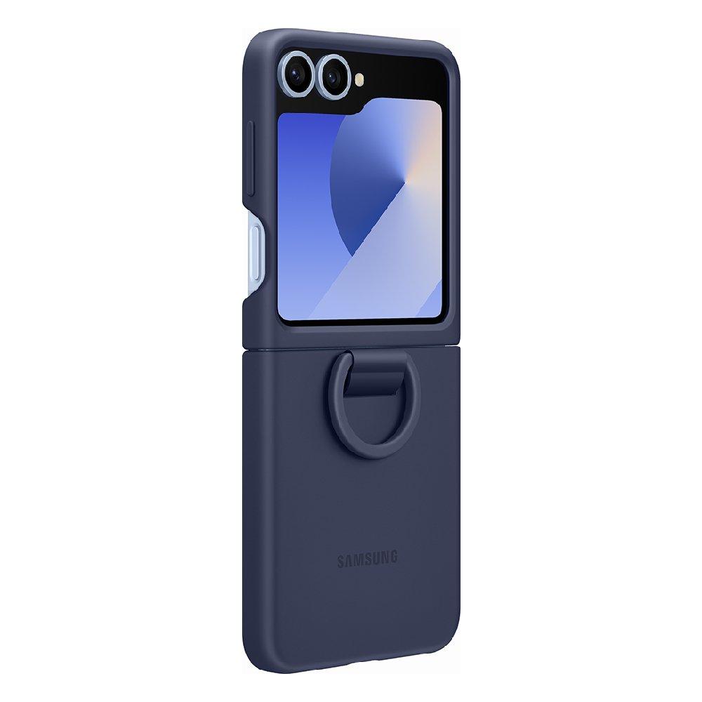 Samsung Silicone Case with Ring for Galaxy Z Flip6 - Dark Blue 4
