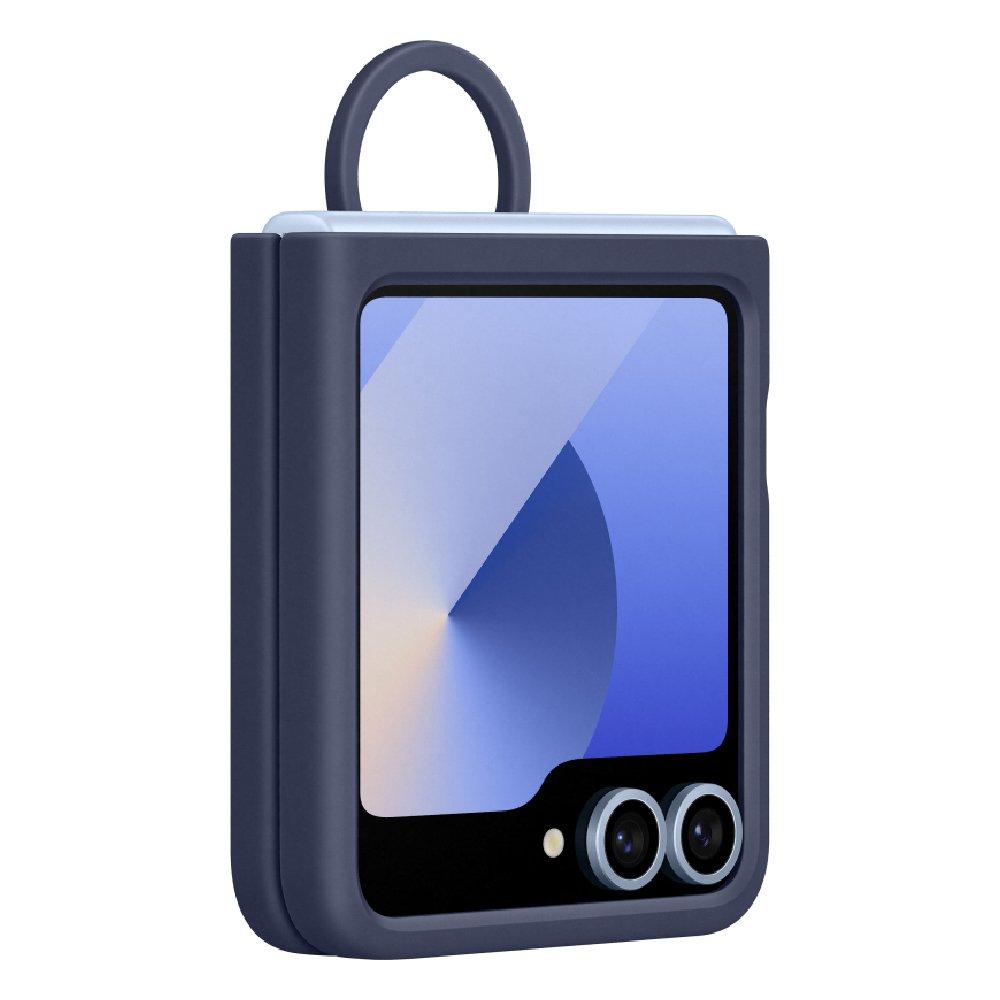 Samsung Silicone Case with Ring for Galaxy Z Flip6 - Dark Blue 5