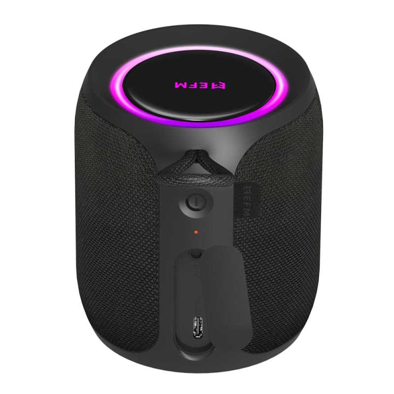 EFM Austin Mini Bluetooth Speaker with LED Colour Glow - Charcoal Black 4