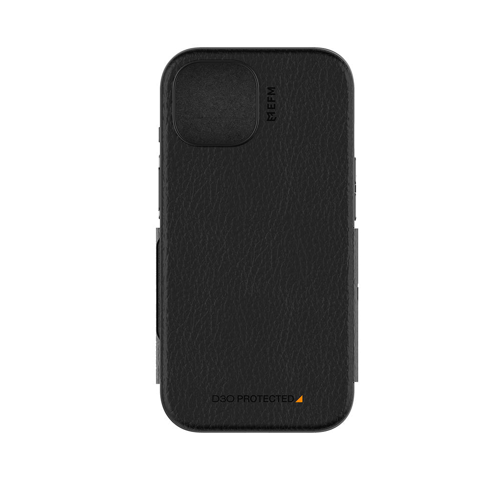 EFM Monaco E-leather Wallet Case Armour With D3O Plus Suits Iphone 15 (6.1") - Black/Space Grey 6