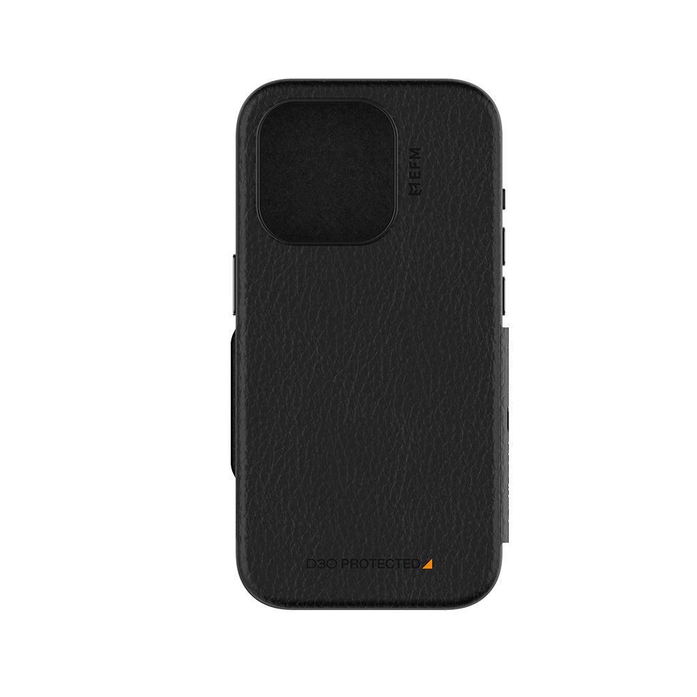 EFM Monaco E-leather Wallet Case Armour With D3O Plus Suits Iphone 15 Pro Max - 6.7" Pro - Black/Spa 6