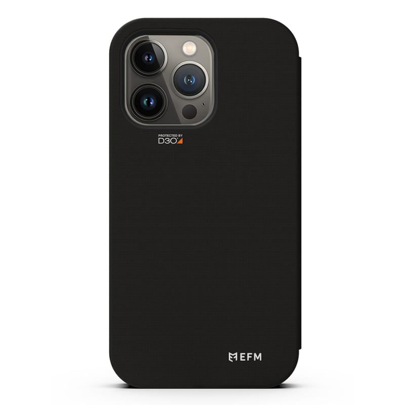EFM Miami Leather Wallet Case Armour with D3O For iPhone 13 Pro Max (6.7") - Smoke Black 4