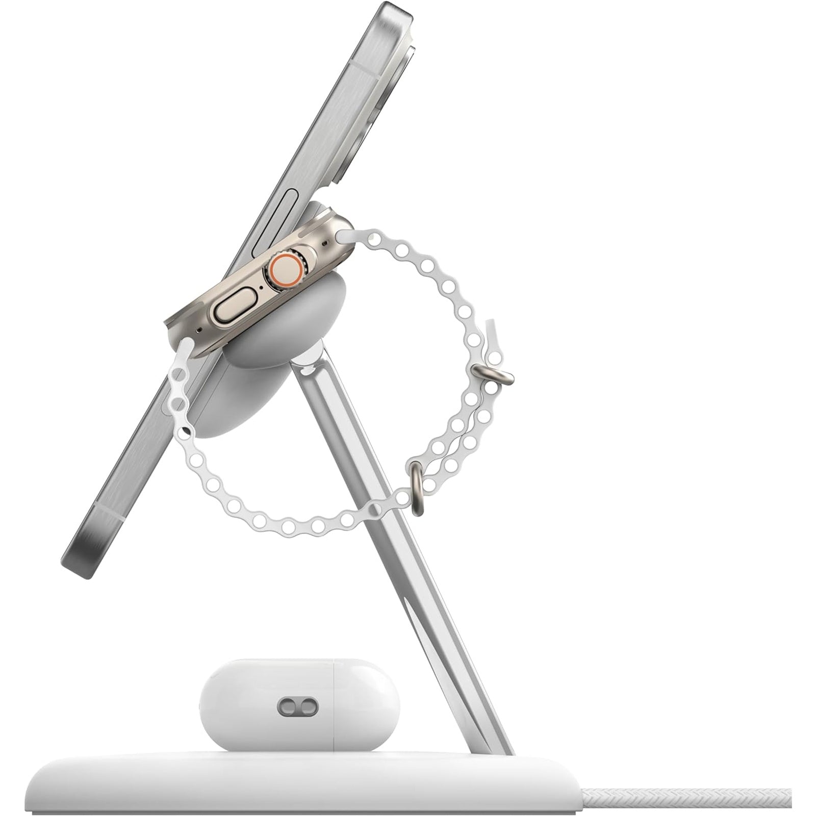 Belkin BoostCharge PRO 3-in-1 Qi2 15W Wireless Charger Stand MagSafe 2024 Model - White 3
