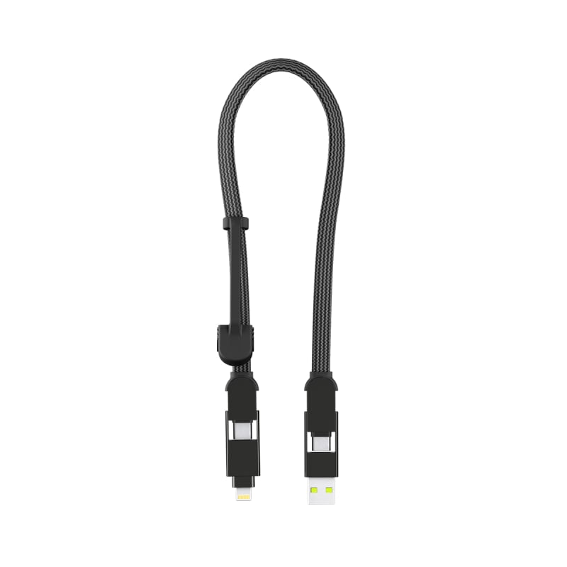 Rolling Square inCharge XL 100W 6 in 1 Travel Charging Cable 30cm - Urban Black 6