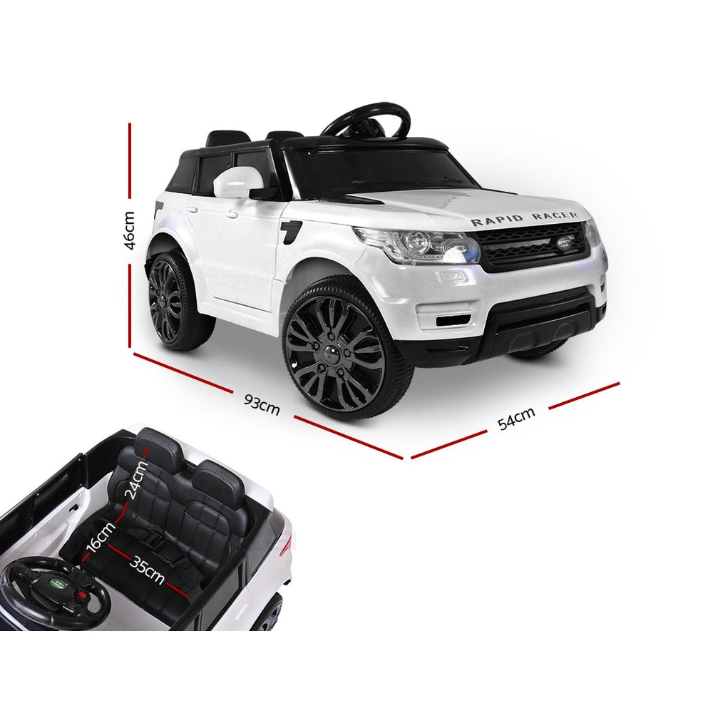 KIDS Ride-On Car Electric Battery KIDS Toy Powered w/ Remote 12V White 6