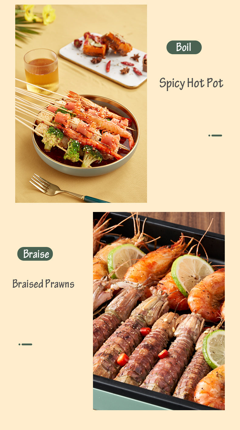 BEAR Multi-functional 2-in-1 Cooking Hot Pot And Griddle Barbecue Machine DKL-C15L1 6