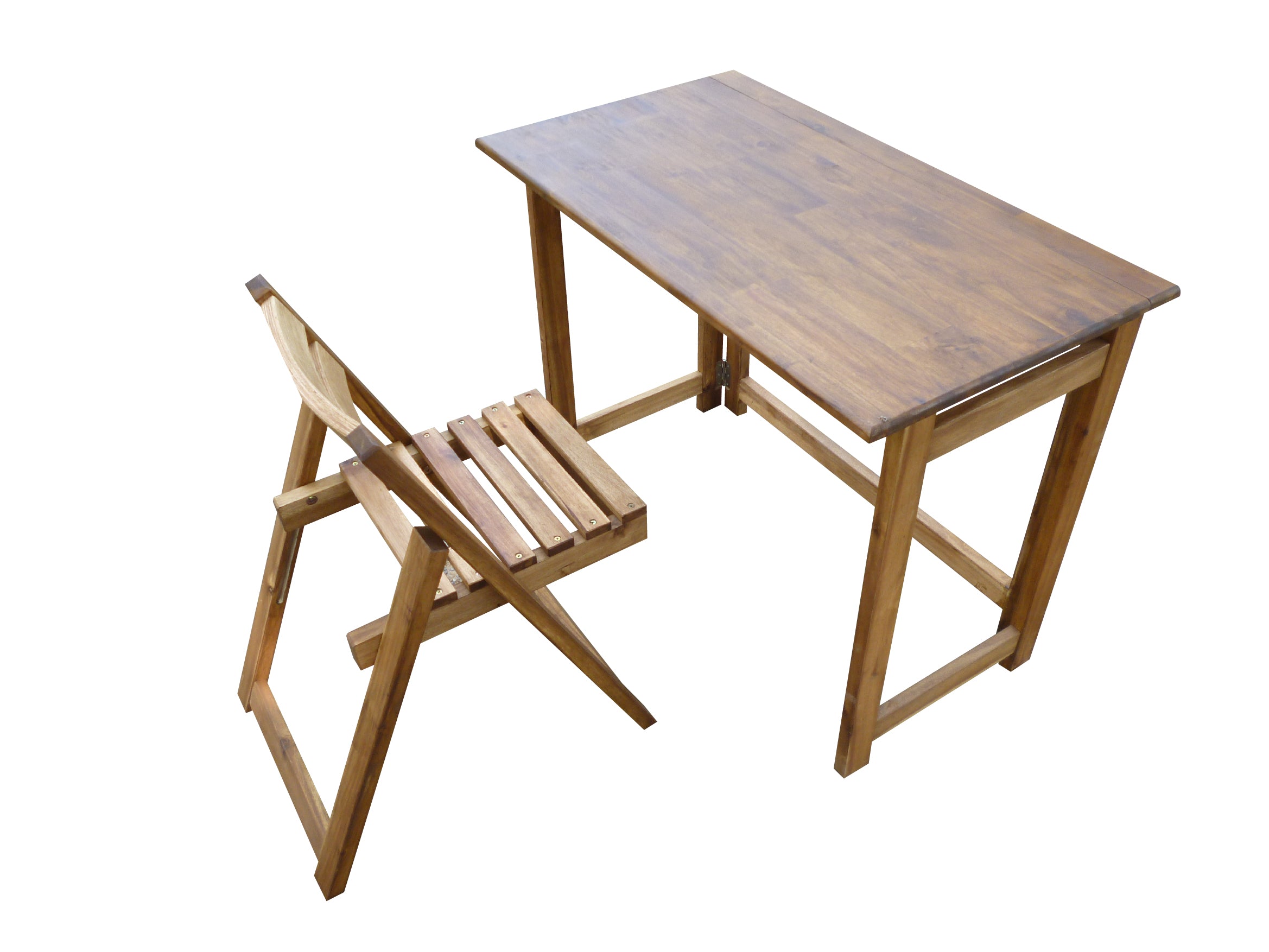 Hardwood Foldable Teen Desk Set (Acacia) 5