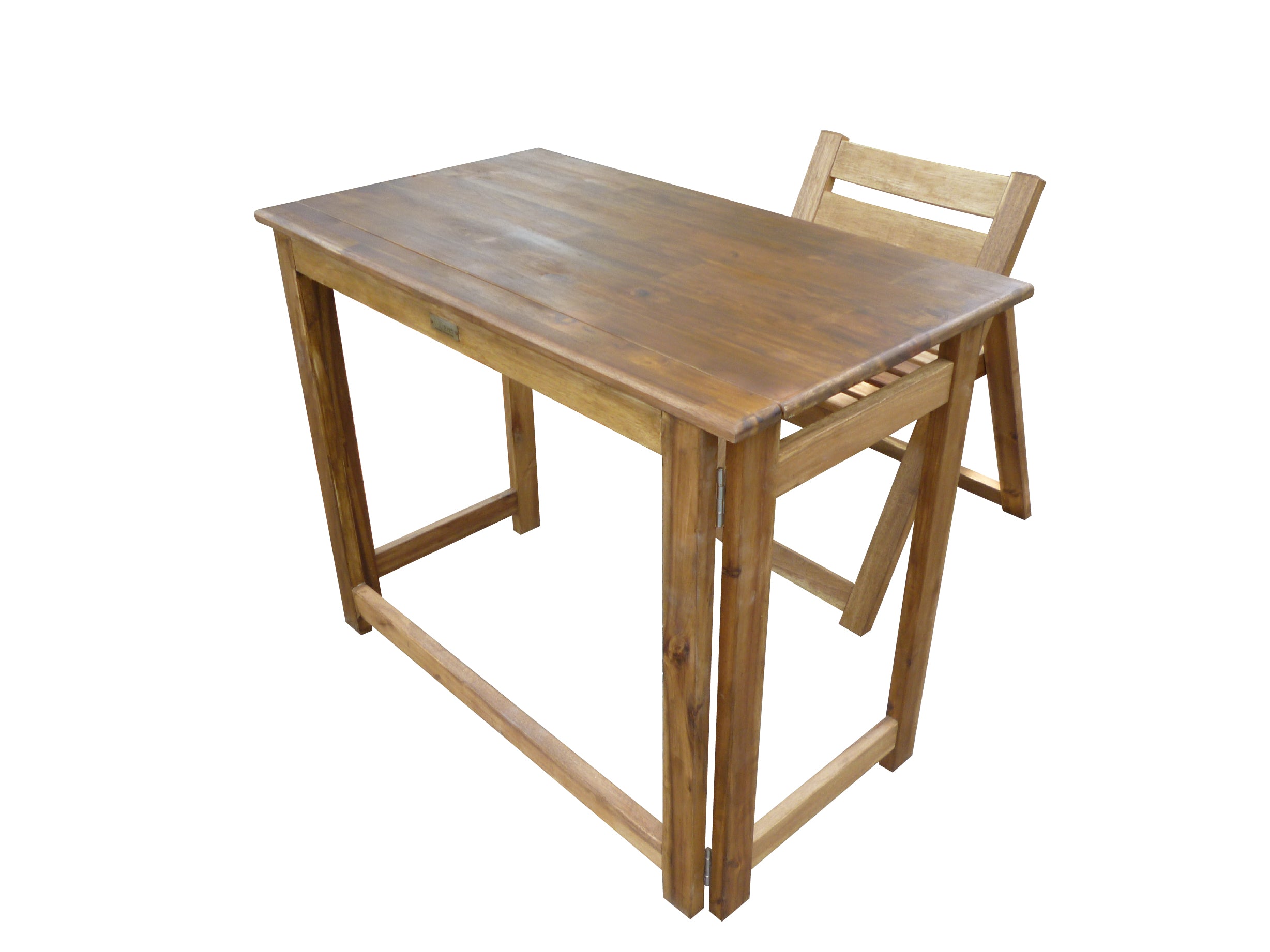 Hardwood Foldable Teen Desk Set (Acacia) 6