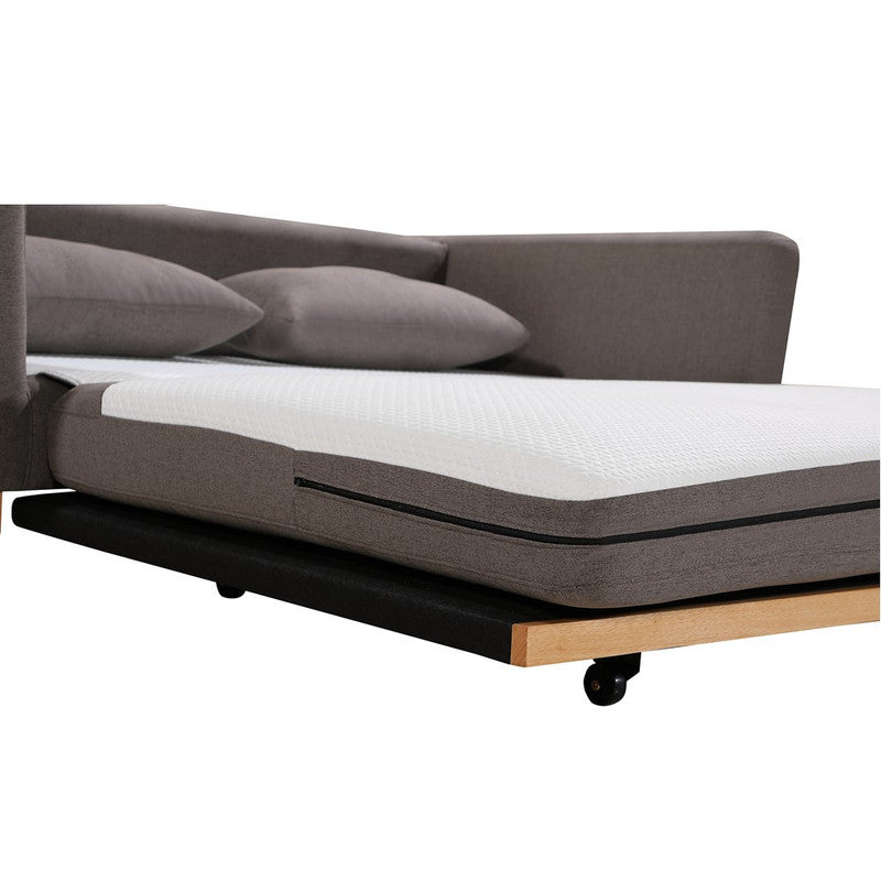 SHASA 2 Seater Pull-out Sofa bed Grey taupe 5
