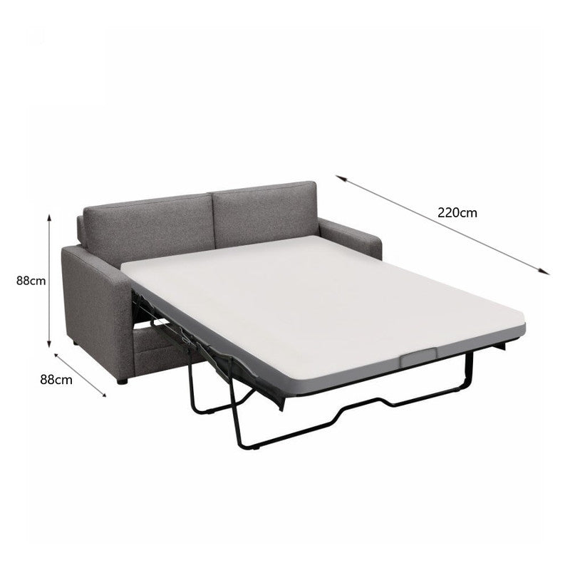 RAY 2 Seater Sofa bed with Separate Foam Mattress- Dark grey 4