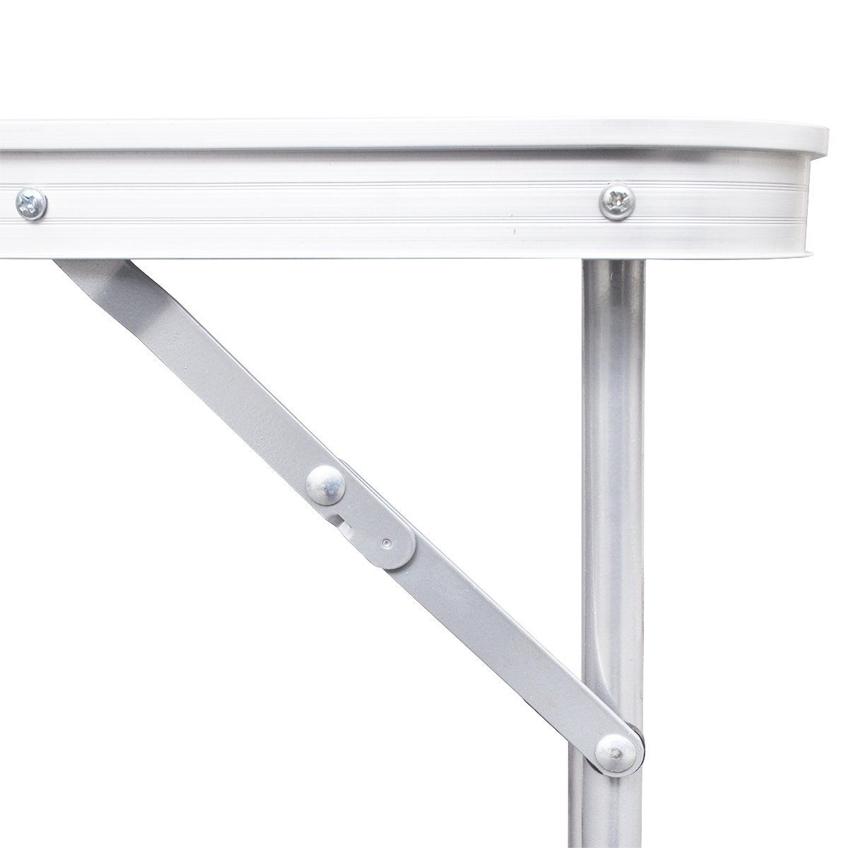 Aluminium Folding Portable Garden Camping Picnic BBQ Table Height Adjustable 120 x 60 cm - white 5