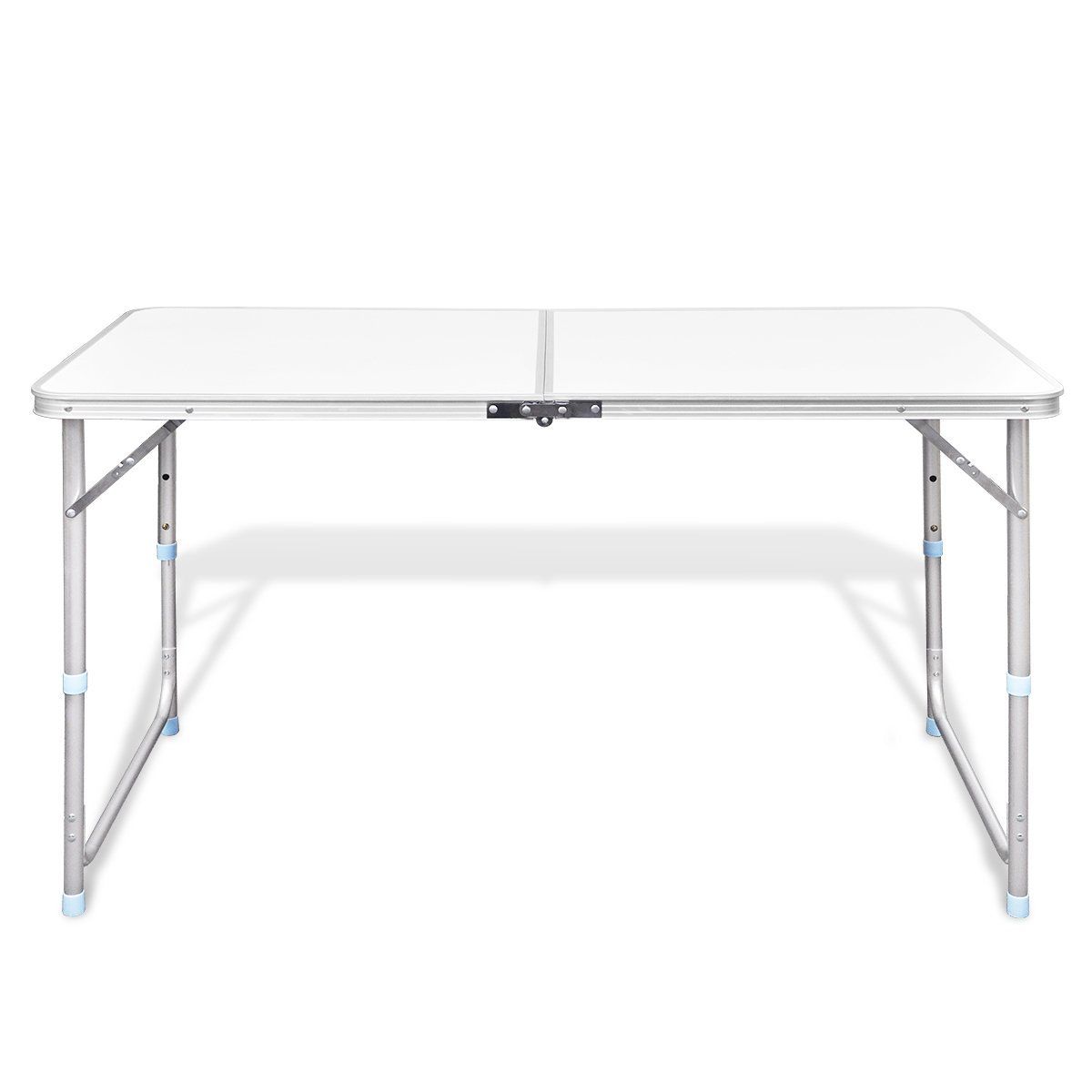 Aluminium Folding Portable Garden Camping Picnic BBQ Table Height Adjustable 120 x 60 cm - white 8