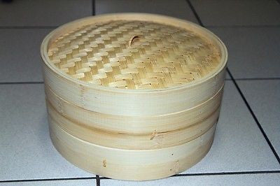 11 Inch Brand New Bamboo Steamer Set - 2 Steamer Baskets With 1 Lid 3