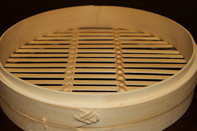 12 Inch Brand New Bamboo Steamer Set-2 Steamer Baskets With 1 Lid 7