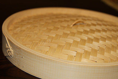 12 Inch Brand New Bamboo Steamer Set-2 Steamer Baskets With 1 Lid 9