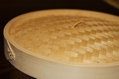 7 Inch Bamboo Steamer Set-2 Steamer Baskets With 1 Lid 6