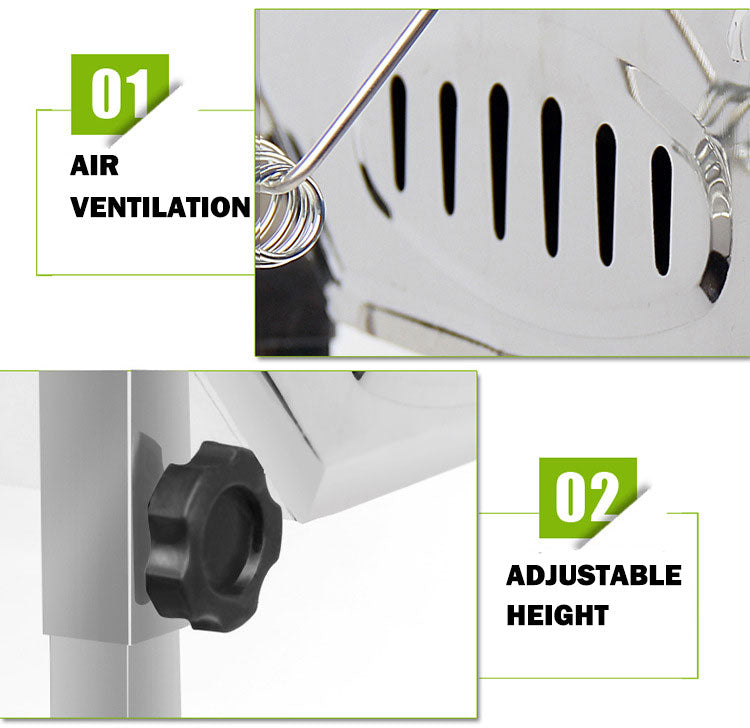 Stainless Steel Portable Outdoor BBQ Barbecue Grill Set Charcoal Kebab Picnic Camping Sets Medium 3