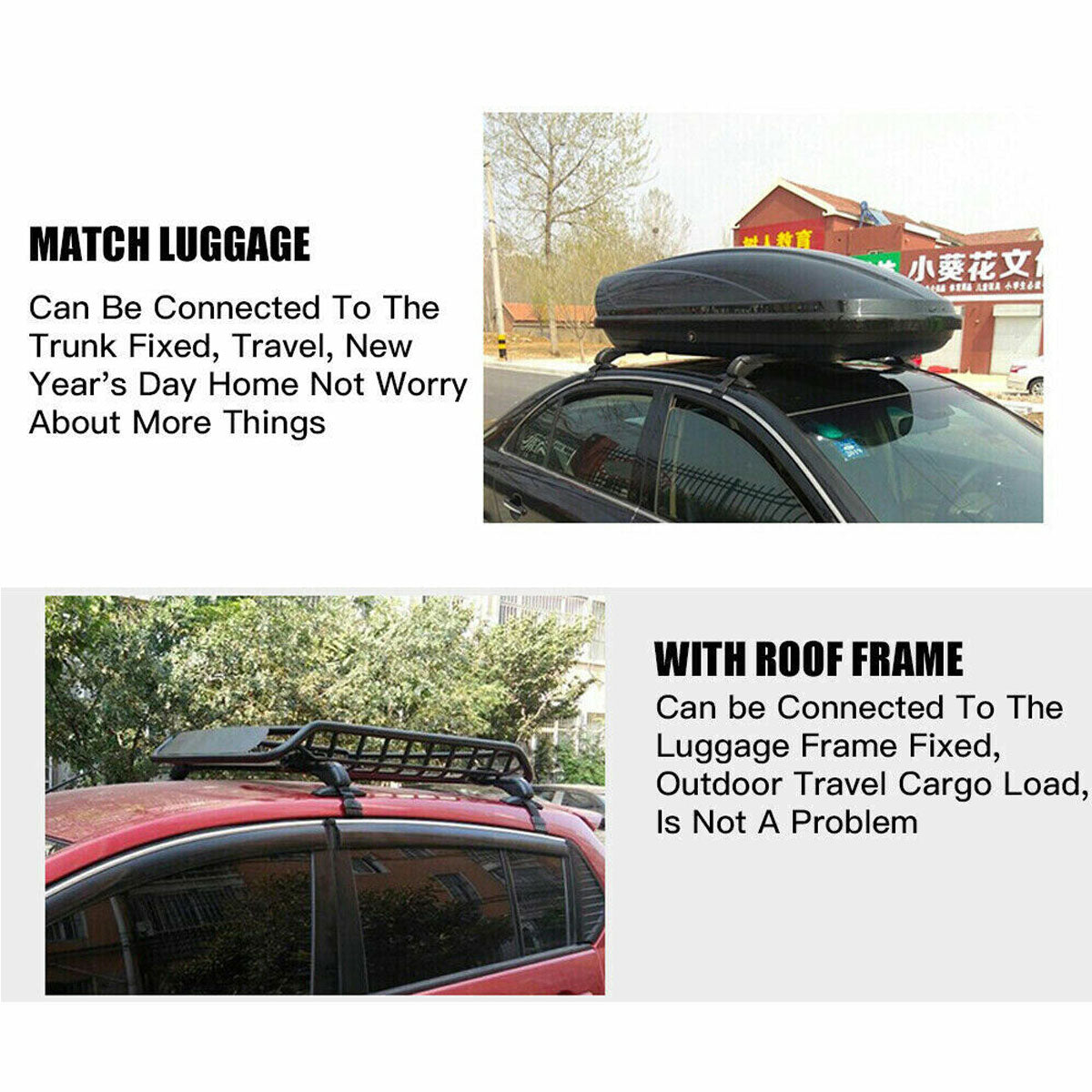100cm Universal Car Roof Racks Carrier Adjustable Cross Bars Aluminium Alloy Lockable 4