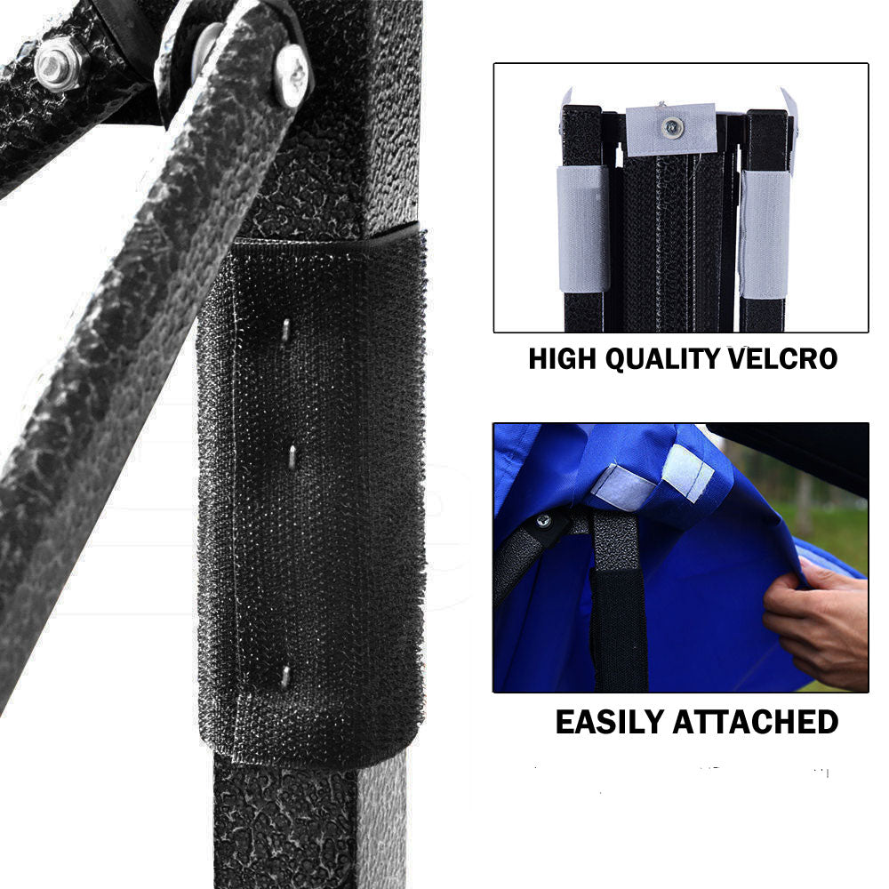 3x3m Pop Up Gazebo Outdoor Tent Folding Marquee Party Camping Market Canopy w/ Side Wall - blue 3