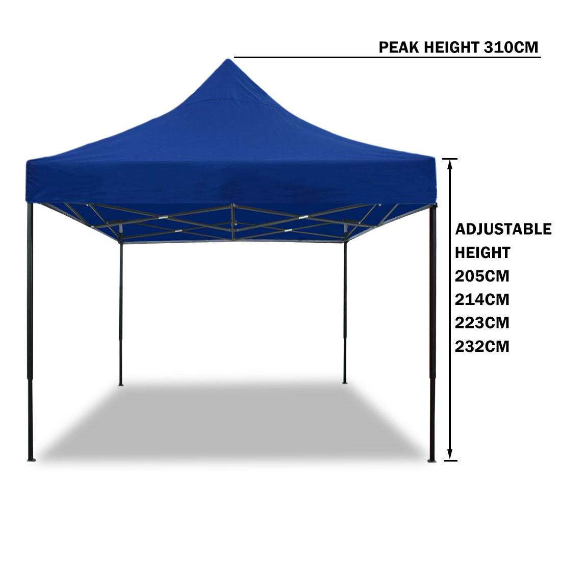 3x3m Pop Up Gazebo Outdoor Tent Folding Marquee Party Camping Market Canopy w/ Side Wall - blue 5