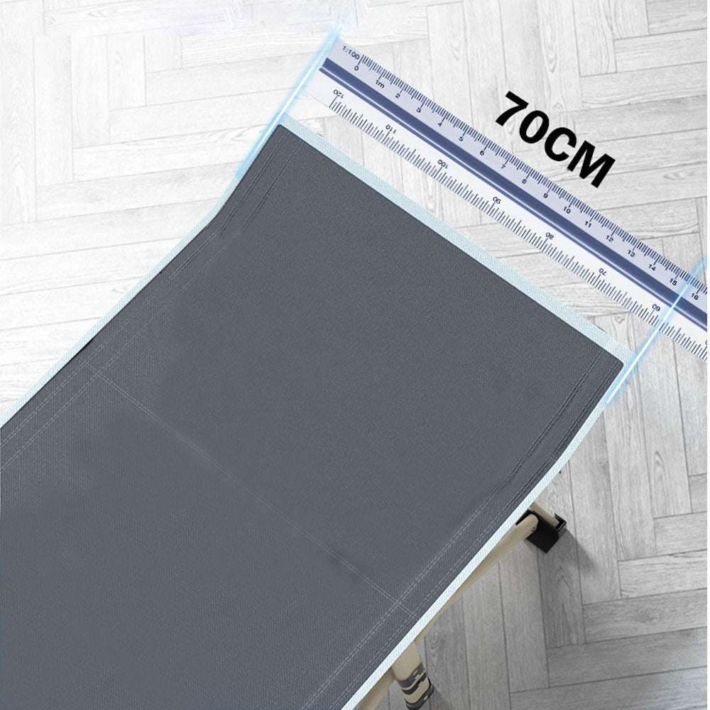 Camping Portable Stretcher Single Foldable Folding Bed Recliner Mat - grey 4