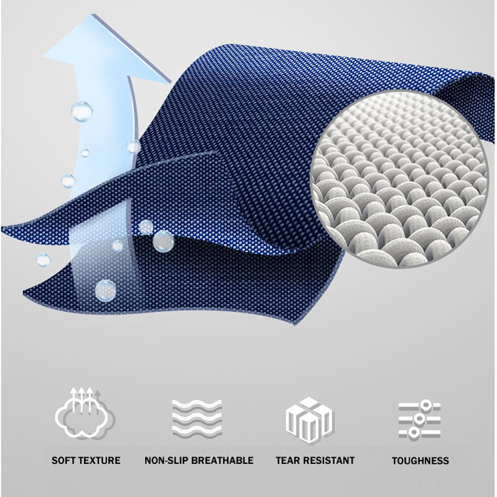 Camping Portable Stretcher Single Foldable Folding Bed Recliner Mat - navy 6