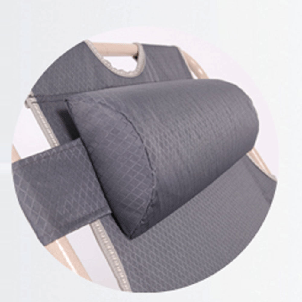 Reclining Sun Beach Deck Lounge Chair Outdoor Folding Camping Fishing Arm Rest - grey 7