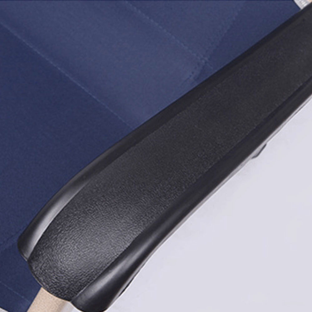 Reclining Sun Beach Deck Lounge Chair Outdoor Folding Camping Fishing Arm Rest - navy 3