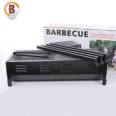 Portable Outdoor Mangal BBQ Grill Charcoal Shish Kebab Shashly Picnic Camping 4