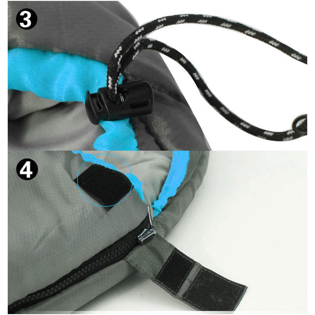 Outdoor Camping Envelope Sleeping Bag Thermal Tent Hiking Winter Single -15C - blue 3