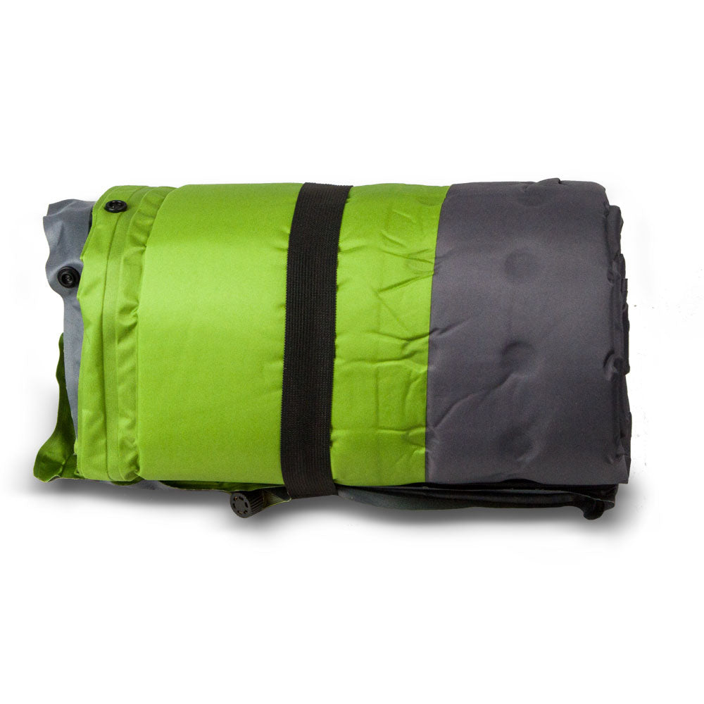 Double Self Inflating Mattress Sleeping Mat Air Bed Camping Camp Hiking Joinable - green 6