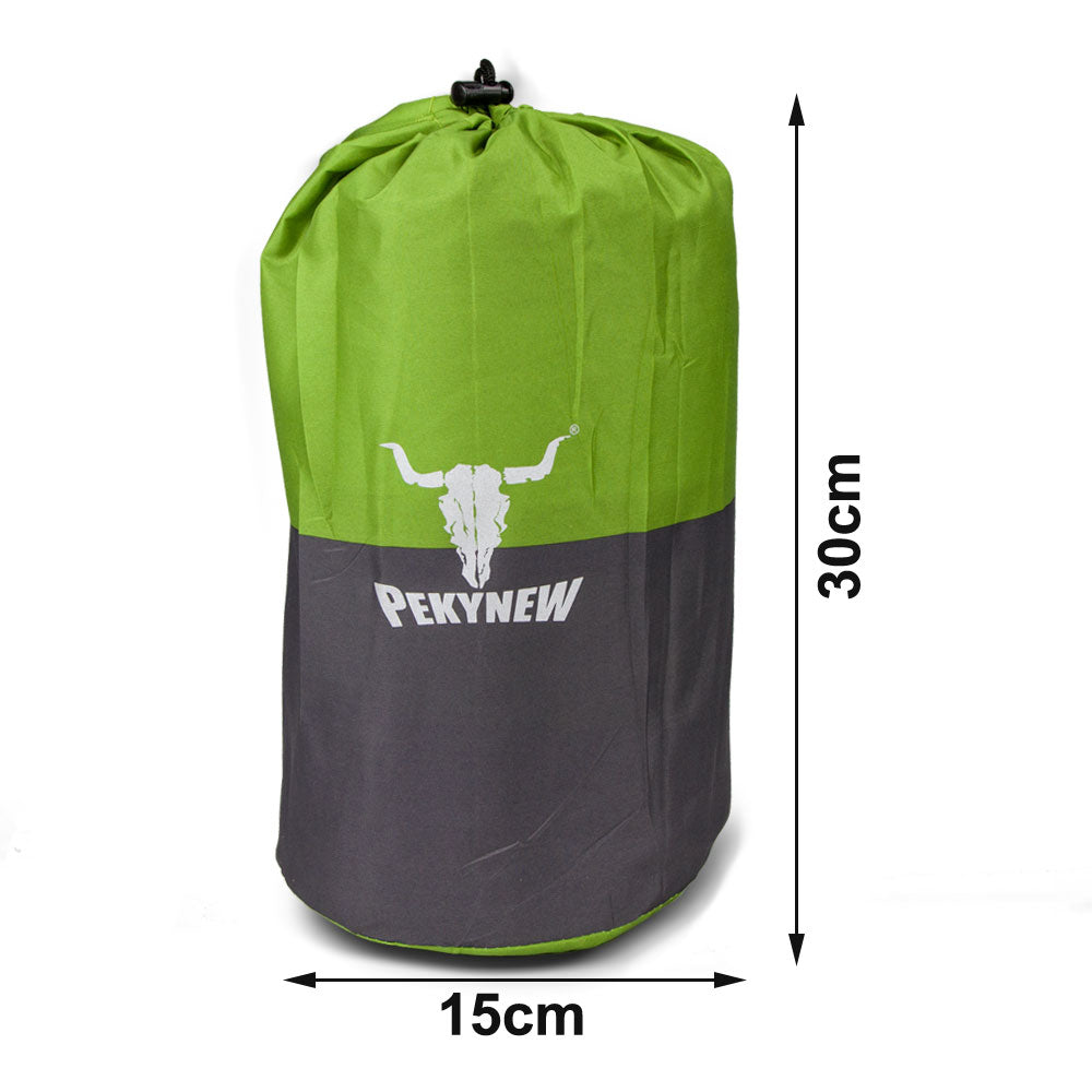 Double Self Inflating Mattress Sleeping Mat Air Bed Camping Camp Hiking Joinable - green 10