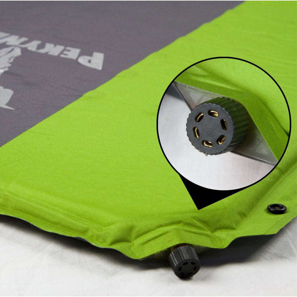 Self Inflating Mattress Sleeping Mat Air Bed Camping Camp Hiking Joinable Single - green 5